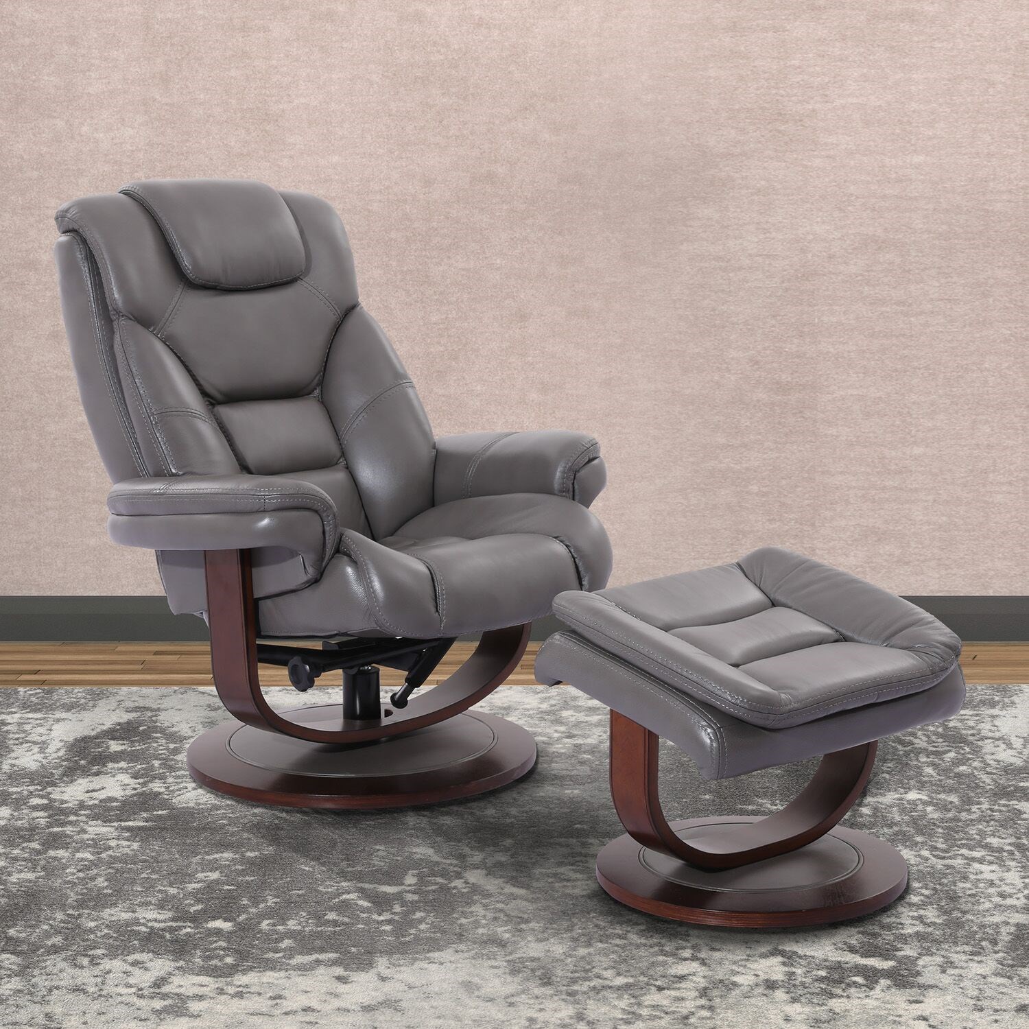 Leather rocker with ottoman shop